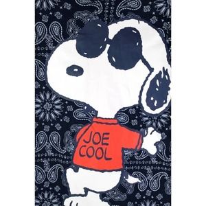 Peanuts Boys Navy Blue Bandana Style Snoopy Joe Cool T-Shirt, SZ 14/16 K44 *